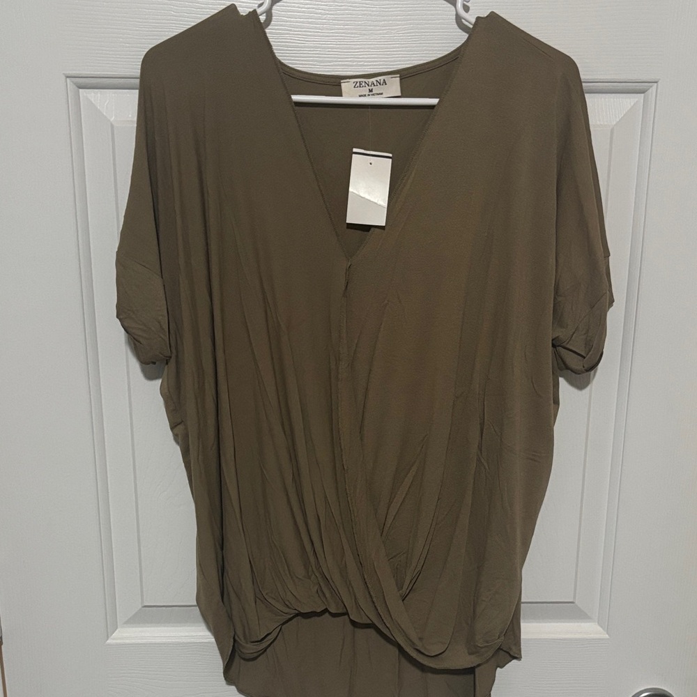 Zenana Olive Green Women's Top